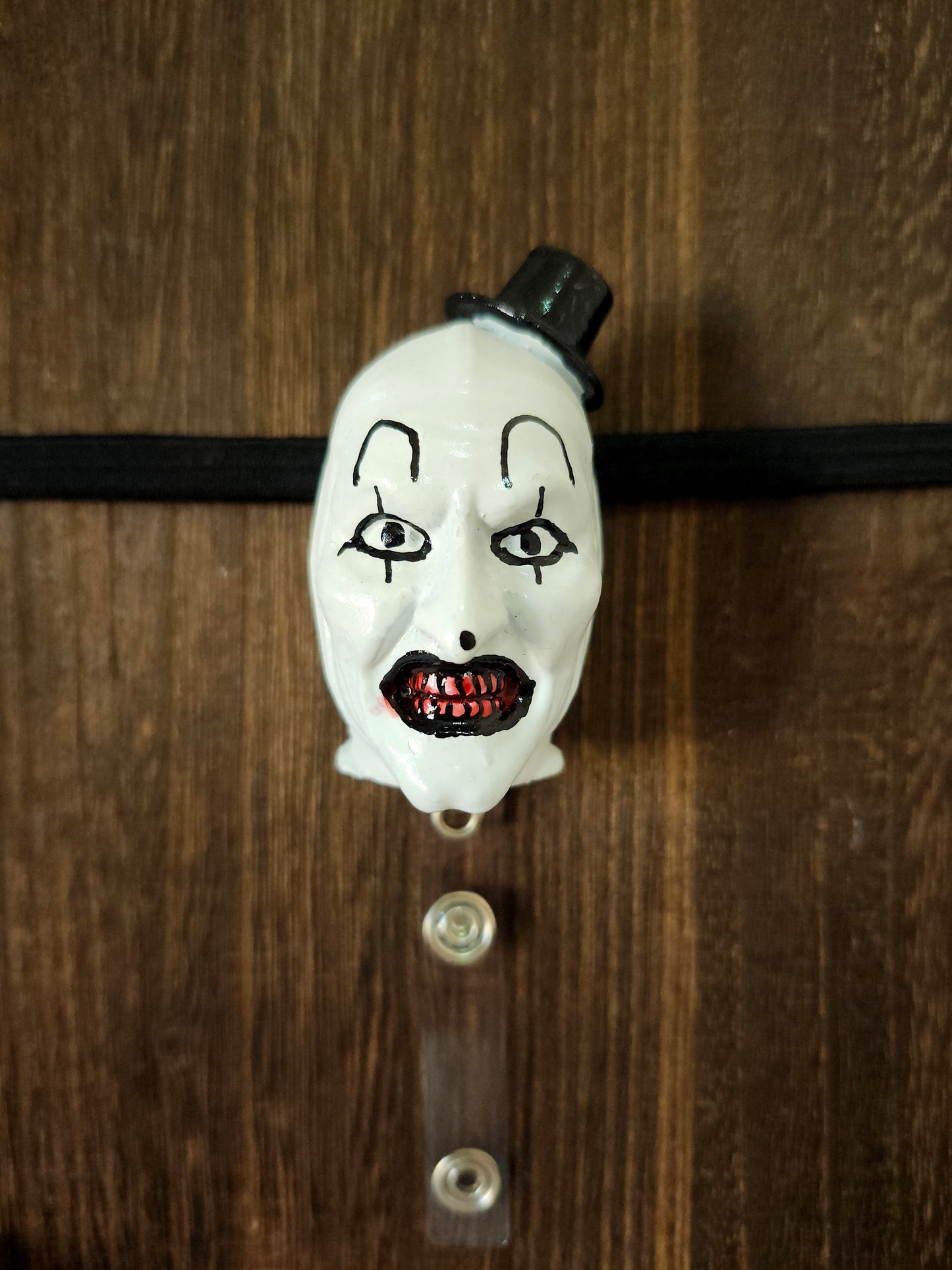 Terrifying Mime Badge Clip